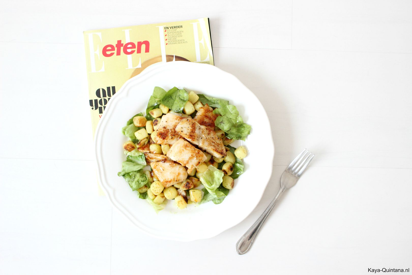 Tilapiafilet met zoetzure saus en sla KayaQuintana.nl